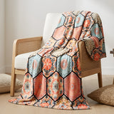 Plushmink Supremo Flannel AC Blanket Mosaic Double With Border at Zubaidas Homestore Online Pakistan