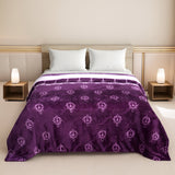 Plushmink Supremo Flannel AC Blanket Plum Double with Border at Zubaidas Homestore Pakistan