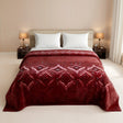 Plushmink Supremo Flannel AC Blanket Redwood Double with Border at Zubaidas Homestore Pakistan