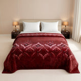 Plushmink Supremo Flannel AC Blanket Redwood Double with Border at Zubaidas Homestore Pakistan
