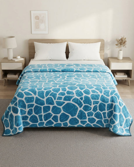 Plushmink Rabbit Fur Throw Blanket Cloud Dancer at Zubaidas Homestore