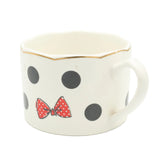 Polka Black and White Dot Ceramic Mug With Round Tray at Zubaidas Homestore Pakistan