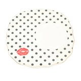 Polka Black and White Dot Ceramic Mug With Round Tray at Zubaidas Homestore. Most Valuable Homestore In Pakistan