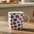 Polka Dot Ceramic Coffee Mug Purple And White 350ml Zubaidas Homestore 