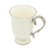 Porcelain Footed Coffee Mug with Silver Handle at Zubaidas Homestore. Best Online Homestore in Pakistan