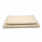 Premium Leather Organizer Tray with Curved Handle 2 Pieces Set at Zubaidas Homestore Pakistan