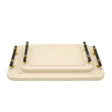 Premium Leather Tray with Golden Handle 2 Pieces Set at Zubaidas Homestore Pakistan