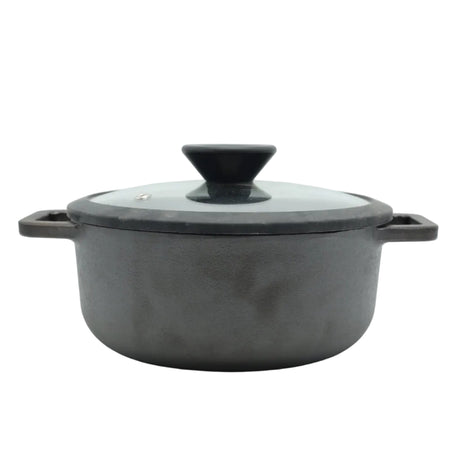 Prestige Cast Iron Casserole Pot with Glass Lid 20cm at Zubaidas Homestore. Most Trusted Homestore in Pakistan