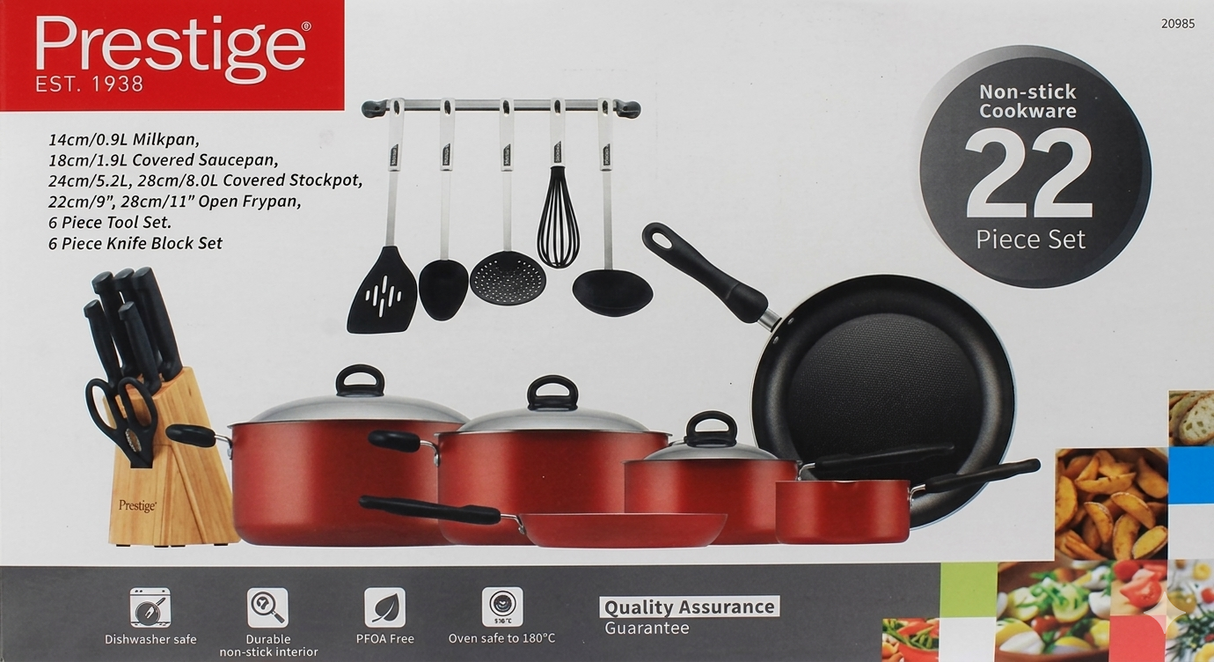 Prestige Cookware 22 Piece Set BHO-20965 at Zubaidas Homestore