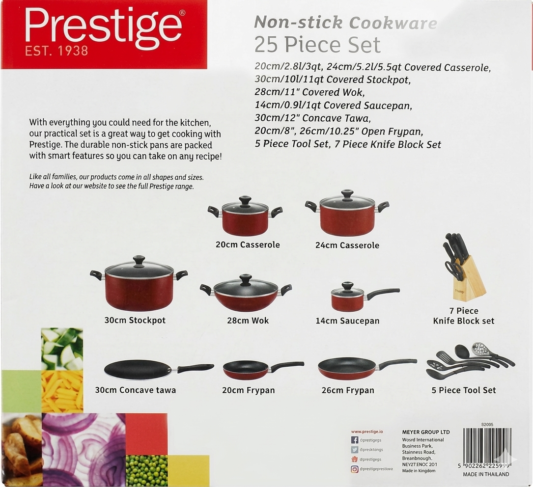 Prestige Cookware 25 Piece Set BHO-20499 at Zubaidas Best Homestore in Pakistan