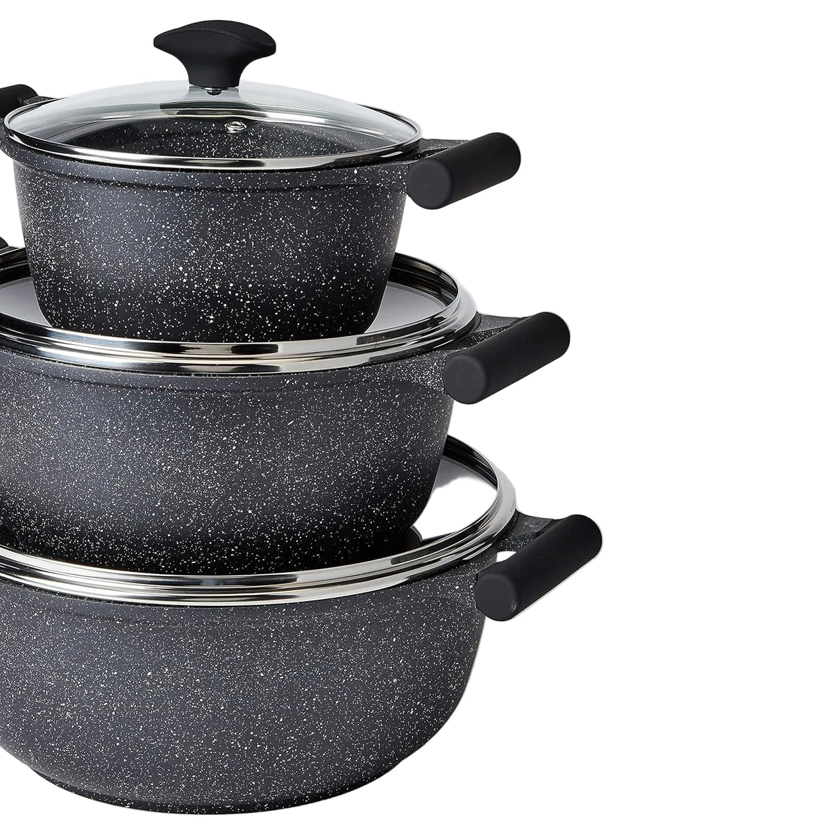 Prestige Essentials Aluminum Granite Cookware Set 6 Pieces at Zubaidas Homestore - House of The Biggest Collection of Cookware in Pakistan