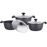 Prestige Essentials Aluminum Granite Cookware Set 6 Pieces at Zubaidas Homestore - The Largest Collection of Non Stick Cookware In Pakistan
