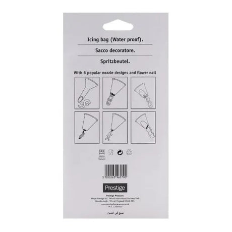 Prestige Icing Bag with 6 Plastic Nozzles at Zubaidas Homestore - Pakistan's Favorite Destination for Home Shopping