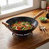 Prestige Non Stick Wok Pan 34cm with Wooden Handle at Zubaidas Homestore