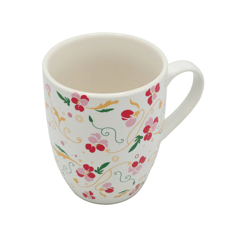 Printed Porcelain Mug White Floral 350ml at Zubaidas Homestore&nbsp; Pakistan