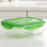 Pyrex Snap Ware Divided Glass Food Storage Container 990ml at Zubaidas Homestore