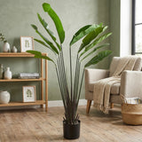 Ravenala Palm Artificial Plant with Black Pot at Zubaidas Homestore