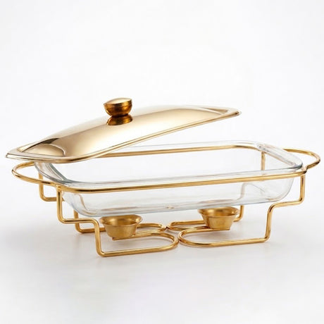 Rectangular Dish Burner 2L Buffet Set Gold at Zubaidas Homestore Pakistan