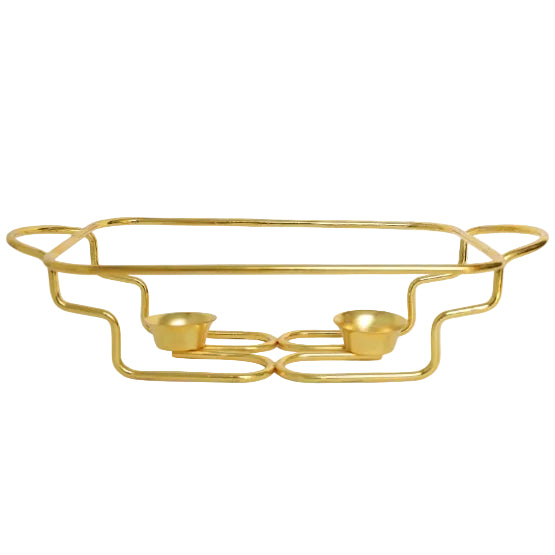 Rectangular Glass Chafing Dish With Gold Warmer Stand 2L at Zubaidas Homestore Online Pakistan