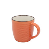 Ribbed Pattern Ceramic Coffee Mug 350ml Orange at Zubaidas Homestore Pakistan