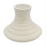 Ribbed Porcelain Vase White at Zubaidas Homestore - The Largest Collection Of Decor in Pakistan