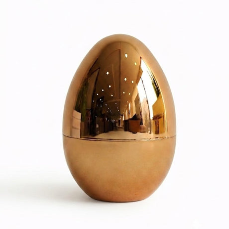 Rose Gold Egg Shaped 6 Piece Fruit Fork Holder Set at Zubaidas Homestore Pakistan