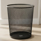 Round Metal Wastebasket Black at Zubaidas Homestore