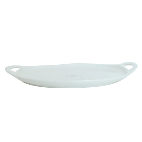 Round Serving Tray with Handles 35cm White Ceramic at Zubaidas Homestore Best for Home Shopping