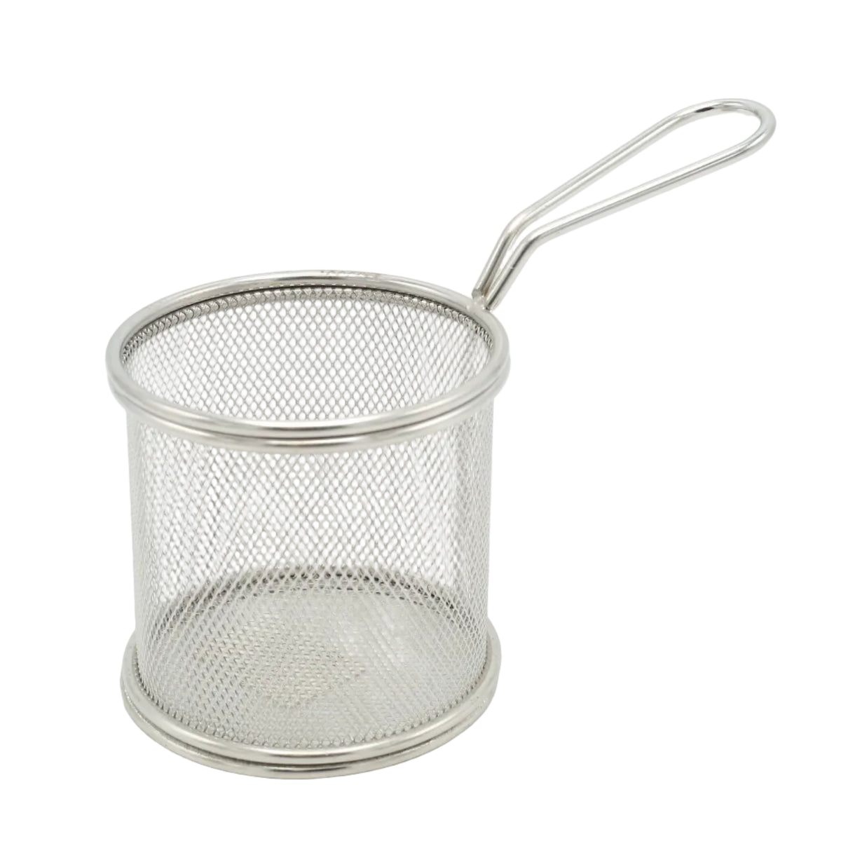 Round Stainless Steel Fries Serving Basket at Zubaidas Homestore. Most Trusted Homestore in Pakistan