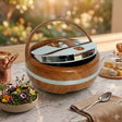 Round Wooden Finish Insulated Hot Pot 3 Liter at Zubaidas Homestore Pakistan