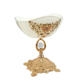 Royal Golden Pedestal Glass Decorative Bowl at Zubaidas Homestore Pakistan