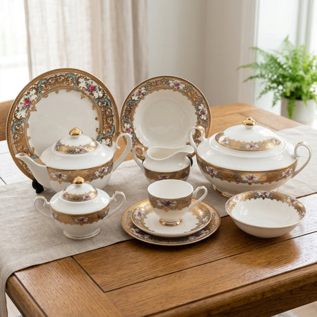 Royal Heritage Bone China Dinner Set 63 Pieces at Zubaidas Homestore
