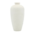 Rustic White Horizontal Ribbed Decor Vase at Zubaidas Homestore - The Largest Collection of Decor In Pakistan