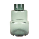 Sage Glass Vase with Wood Accent at Zubaidas Homestore. Most Trusted Homestore in Pakistan