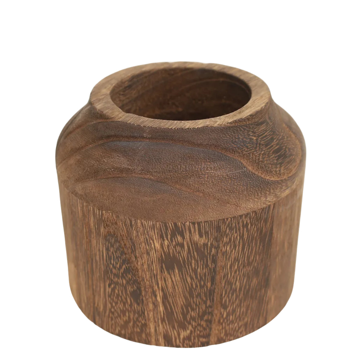 Sage Glass Vase with Wood Accent at Zubaidas Homestore. #1 Homestore in Pakistan