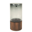 Sage Glass Vase with Wooden Base at Zubaidas Homestore Pakistan