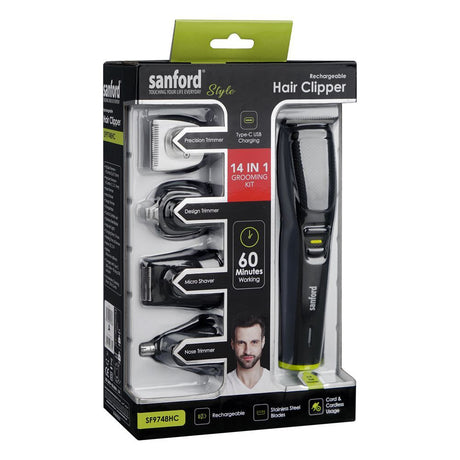Sanford 14-in-1 Rechargeable Hair Clipper SF9748HC at Zubaidas Homestore