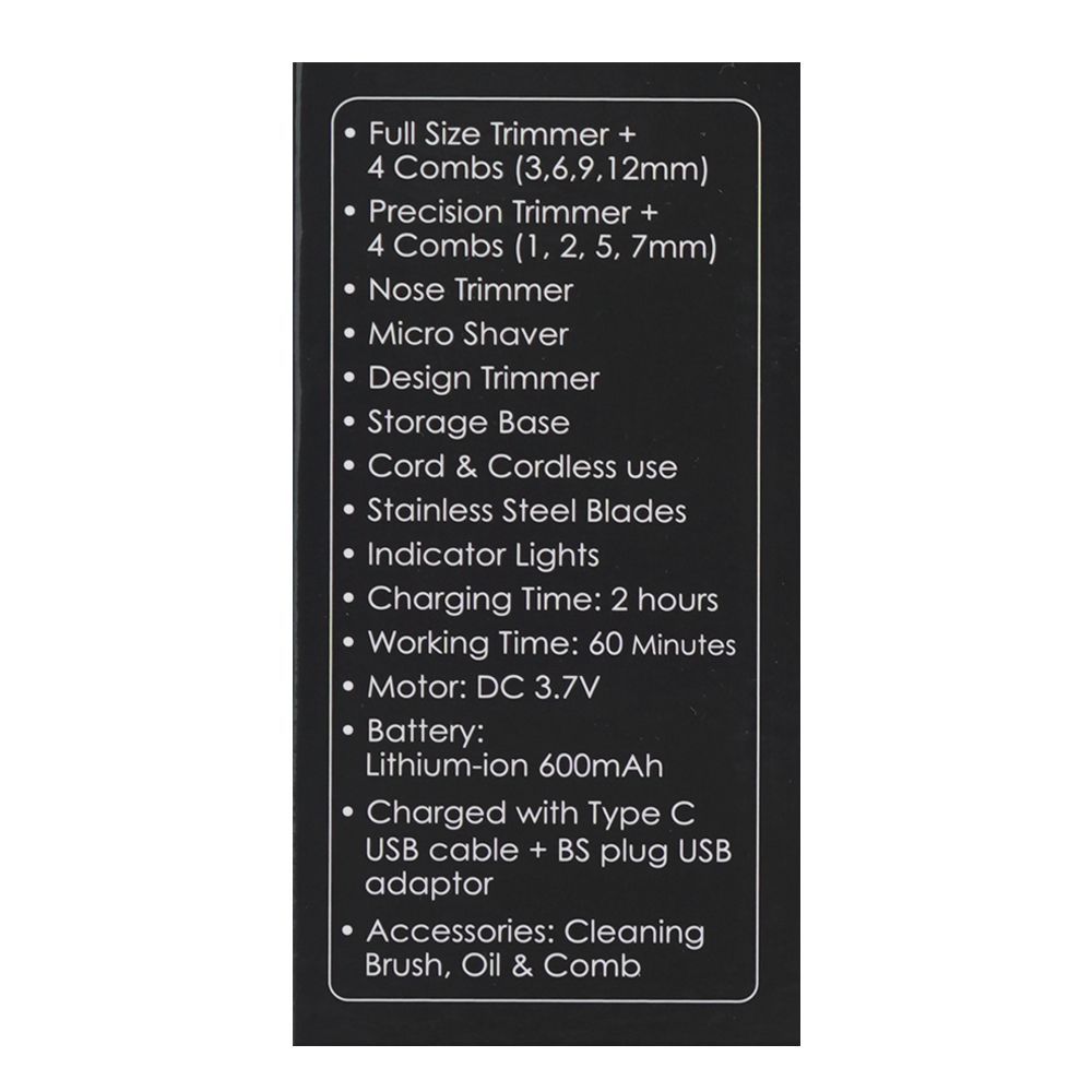 Sanford 14-in-1 Rechargeable Hair Clipper SF9748HC at Zubaidas The Largest Homestore in Pakistan