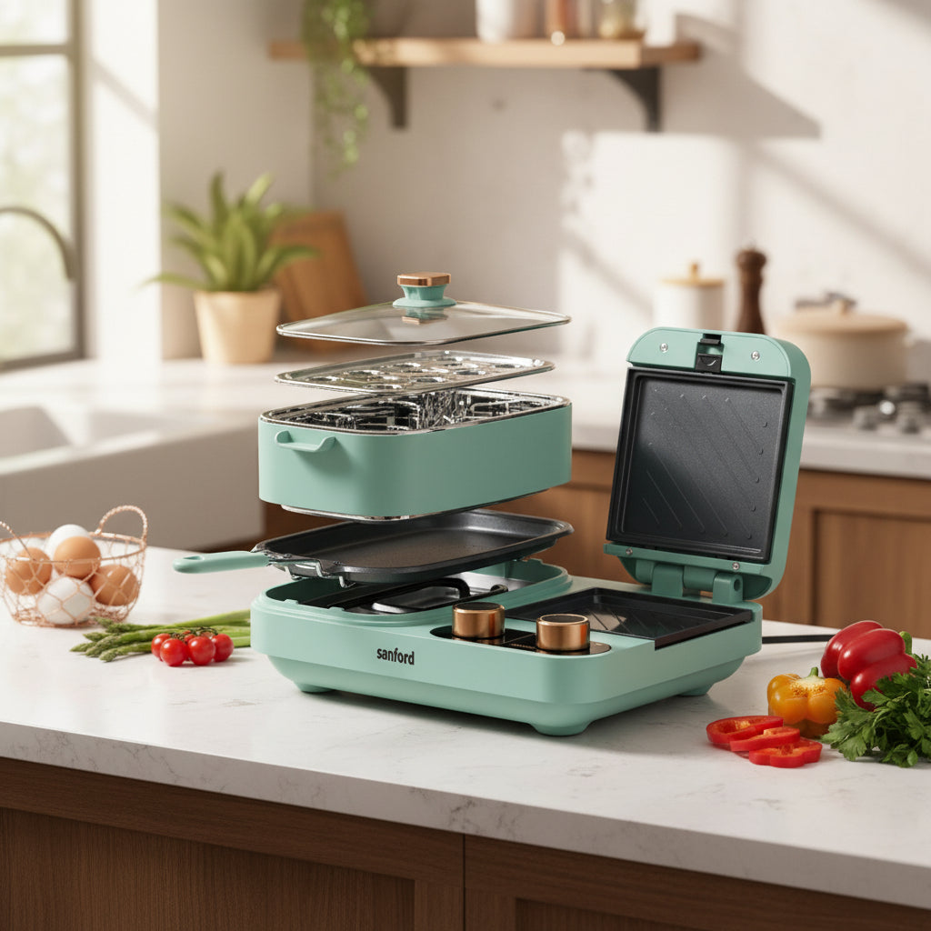 Sanford 5-in-1 Breakfast Maker 1300W SF-9953SM at Zubaidas Homestore Pakistan