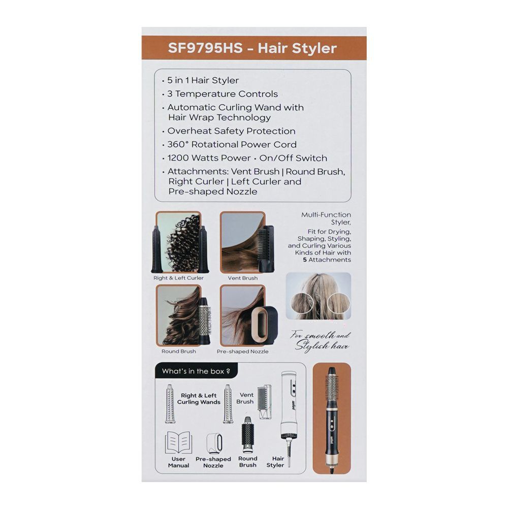 Sanford 5-In-1 Hair Styler Set 1200W SF-9795HS at Zubaidas The Biggest Homestore in Pakistan