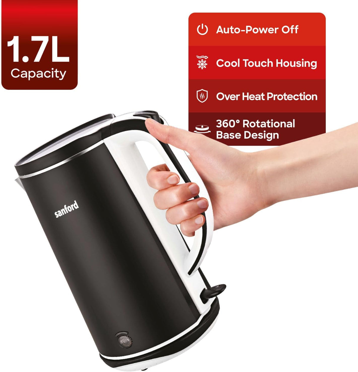 Sanford Electric Kettle SF1869EK 1.5 Liter at Zubaidas #1 Home Shop in Pakistan