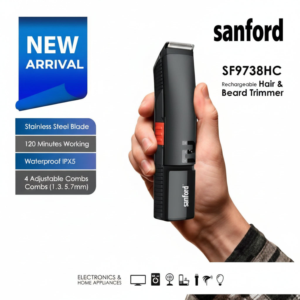 Sanford Rechargeable Hair and Beard Trimmer SF9738HC at Zubaidas The Biggest Homestore in Pakistan