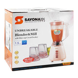 Sayona Blender and Mill 300-350W 1.5Liter SB4016 at Zubaidas Homestore