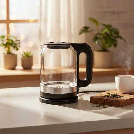 Sayona Borosilicate Glass Electric Kettle 1500W 1.8L SK-2535 at Zubaidas Homestore Pakistan