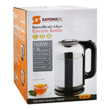 Sayona Borosilicate Glass Electric Kettle 1500W 1.8L SK-2535 at Zubaidas Homestore