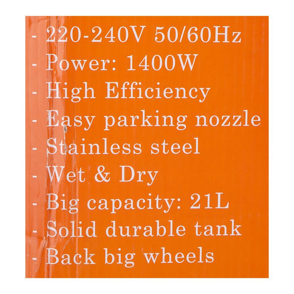Sayona Drum 2-in-1 Wet and Dry Vacuum Cleaner 1400W SVC-2362 at Zubaidas The Biggest Homestore in Pakistan