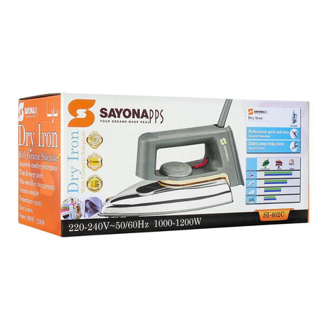 Sayona Dry Iron 1000-1200W SJ-402C at Zubaidas Homestore