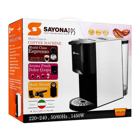 Sayona Multi-Capsule Coffee Machine SEM-4385 at Zubaidas Homestore