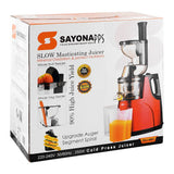 Sayona Slow Masticating Juicer 250W, 220-240V at Zubaidas Homestore