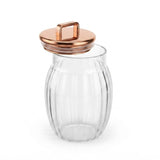 Sealed Cylindrical Glass Jar 1200ML With Rose Gold Lid at Zubaidas Homestore Best for home Shoppig Pakistan